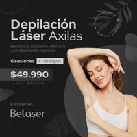 Depilación laser 6 Sesiones de Axilas + 1 sesión gratis